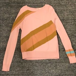 Anthropologie Moth Pink Stripe Sweater